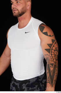 Grigory dressed sports upper body white tank top 0002.jpg